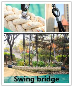 Quality Outdoor Rope Climbing Playground Swing Bridge for Children wholesale