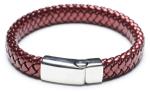 Leather Bracelet, Stainless Steel Clasp