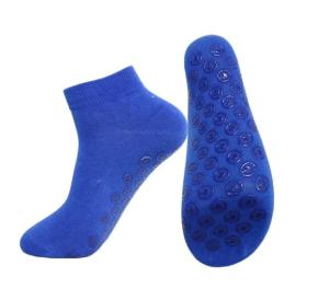 Quality Blue Unisex Non Slip Grip Socks Trampoline Park Ankle Socks Sports direct wholesale