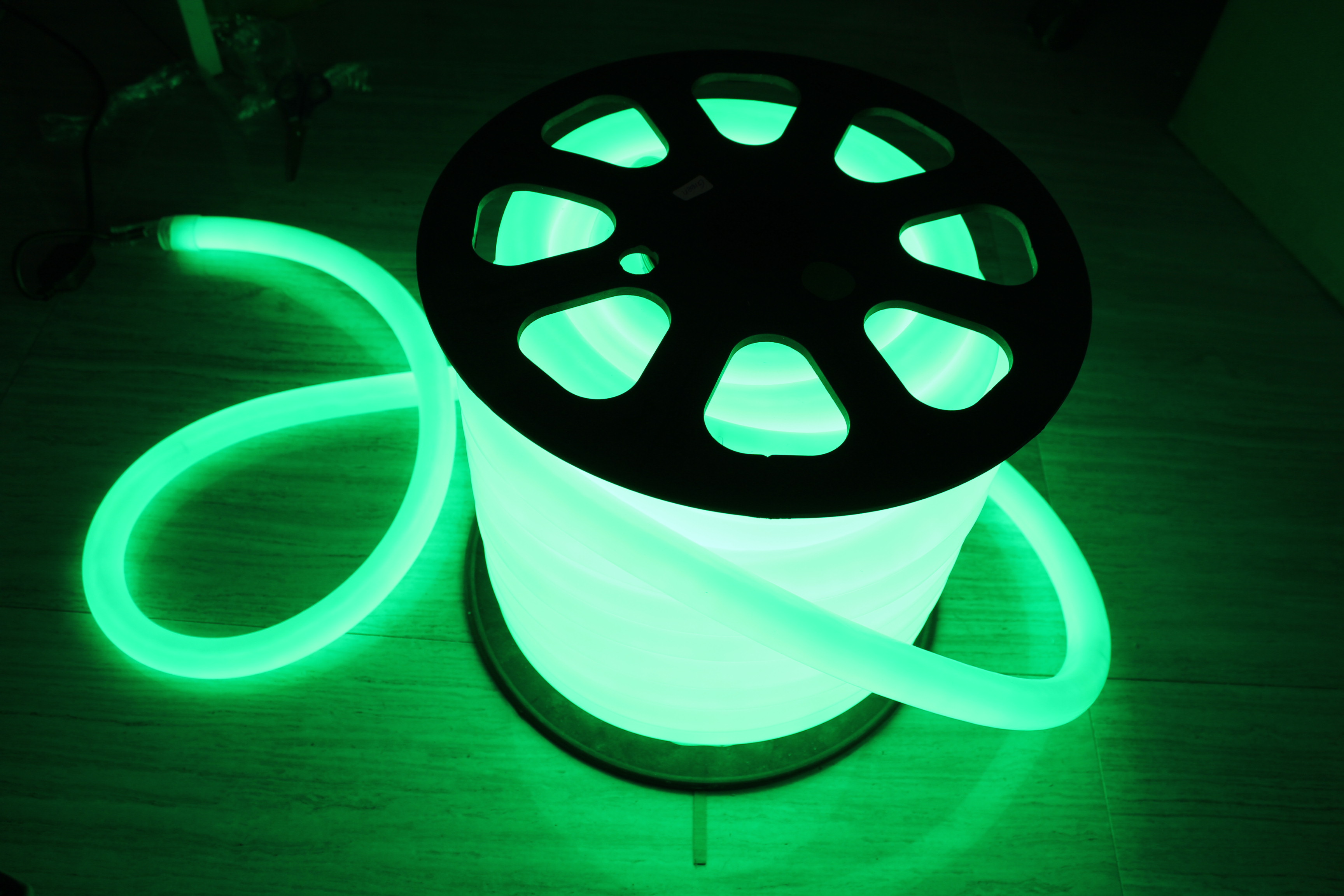 high bright led neon flex light green colour 110v 25mm for outdoor