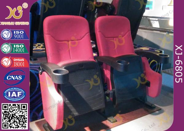 Plastic Outer Frame Metal Frame Theater Hall Seating With Bottle Holder Fixed