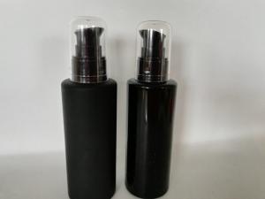 Quality UV Coating Black Airless Pump Bottles / Durable Plastic Lotion Bottles wholesale