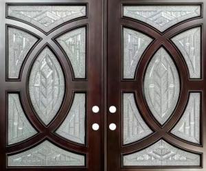 Quality 1625MM Zinc Caming Decorative Stained Glass Entry Doors Windows 1in Thickness wholesale