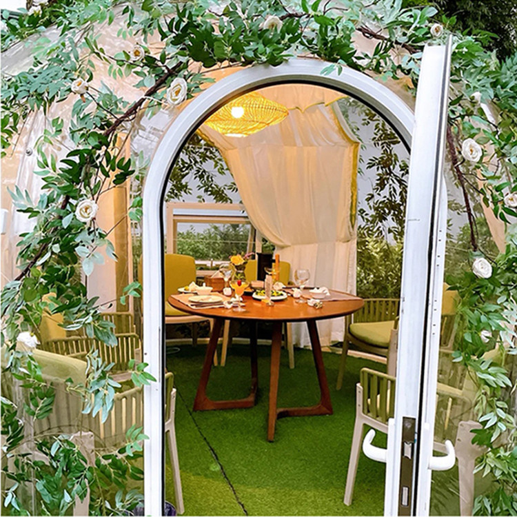 Diameter 3.5m Clear Outdoor Bubble Tents Fire Resistant For Restaurant