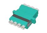 LC OM3 Quad optical fiber adapter for Optic LAN Blue / Beige / Aqua