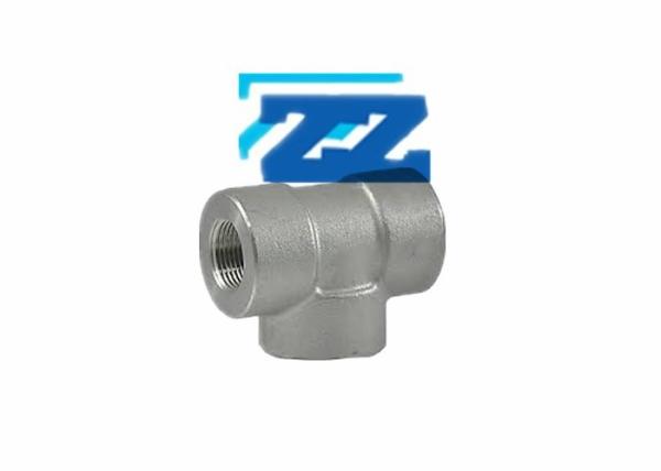 1 / 8 " BSPT Steel Pipe Tee 6000 # ASTM A694 F65 Carbon Steel Pipe Fittings BS