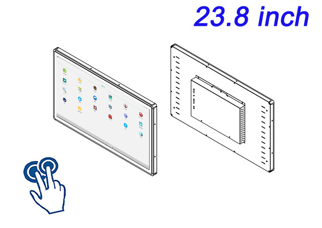 23.8-Inch Android Embedded Touch Screen for Hospitality Applications, CNC Machines, Logistics Dashboards, and Digital Signage