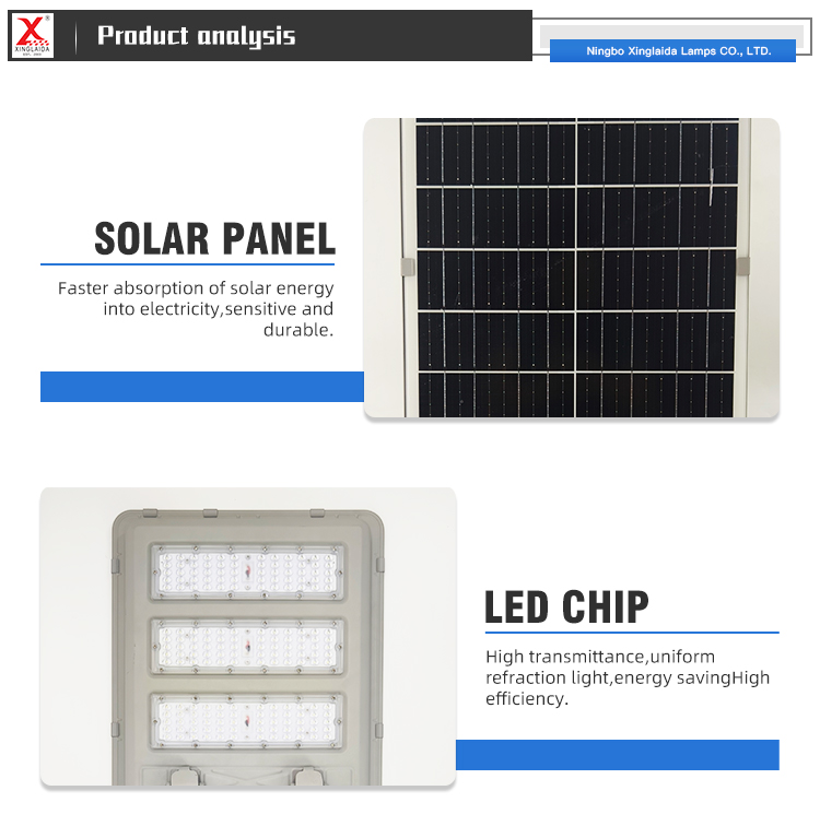 IP66 Waterproof Aluminum 300w 400w 500w Solar Led Street Lamp for Lighting Solutions