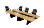Large Conference Room Furniture , Square Conference Table With CNC Wooden Legs