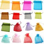 ISO14001 10x15cm Promotional Drawstring Bags Recyclable Organza Packaging