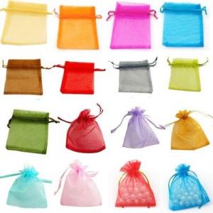 Quality ISO14001 10x15cm Promotional Drawstring Bags Recyclable Organza Packaging wholesale
