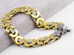 Two-tone stainless steel necklace, Men Bangle Fashion Jewelry Two Tone Stainless
