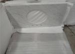 Customized Prefab Bathroom Vanity Tops Italian Carrara White Marble