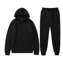 Two Piece Set Men Hoodies Pants Autumn Winter Hooded Sweatshirt Sweatpants Men