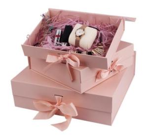 Quality 4cm Height SGS Paper Folding Gift Box , 35cm Width Cardboard Gift Boxes wholesale