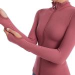 Oem Factory Manufacturer Custom Logo Full Zip Athletic Jacket Women Workout