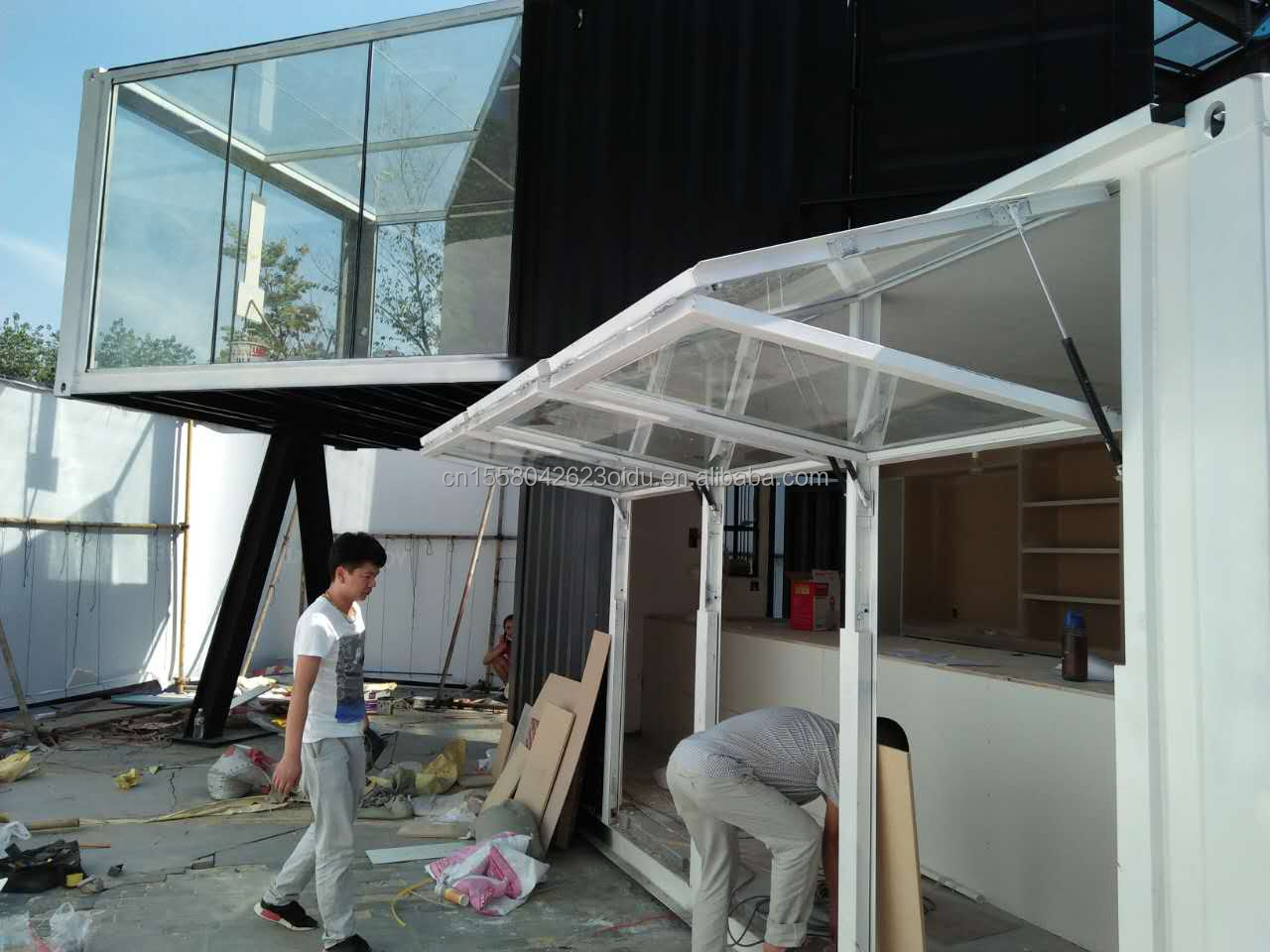 Customized Color and Aluminum Alloy Windows 20ft Luxury Container Room for Sales Booth Coffee Shop Guard Box Office Bar