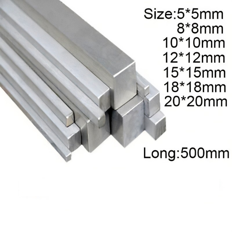 Polished Satin 6mm 7mm Stainless Steel Square Rod EN 10028 OEM ODM