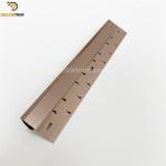 Shiny Coffee Carpet Edge Strip , Aluminum Carpet Trim With Gripper Fitting