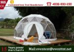 Largest Tent For Camping Bake Finished Steel Pipes Round / Square Shaped Window