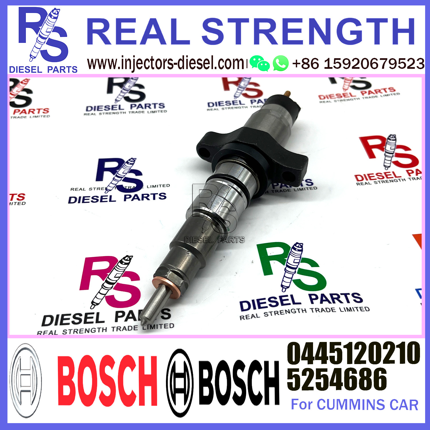 Diesel Fuel Injector Common Rail Injector Assembly 0445120210 5254686 for Dodge Ram 2500 5.9 Di