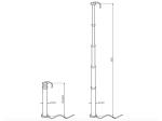 6m height pneumatic telescopic mast for lighting tower or mobile CCTV system