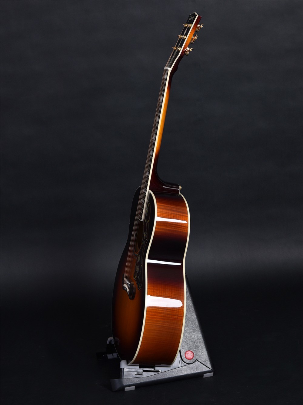 Customized 43 Inch jumbo size solid wood acoustic guitar flamed maple back side rosewood fingerboard