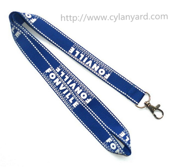 Blue polyester Lanyards wholesale