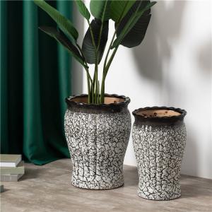 Quality Hot selling creative big floor pots indoor outdoor hotel garden decoration ceramic flower pots for plants wholesale