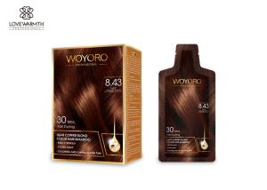 Quality Permanent Hair Color Shampoo Light Copper Blond 8 / 43 Color Fashion Shades wholesale