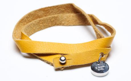 Leather Bracelet, Stainless Steel Clasp