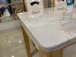 Yellow 5 Pieces Contemporary Dinette Sets With Granite Tabletop For Small Family