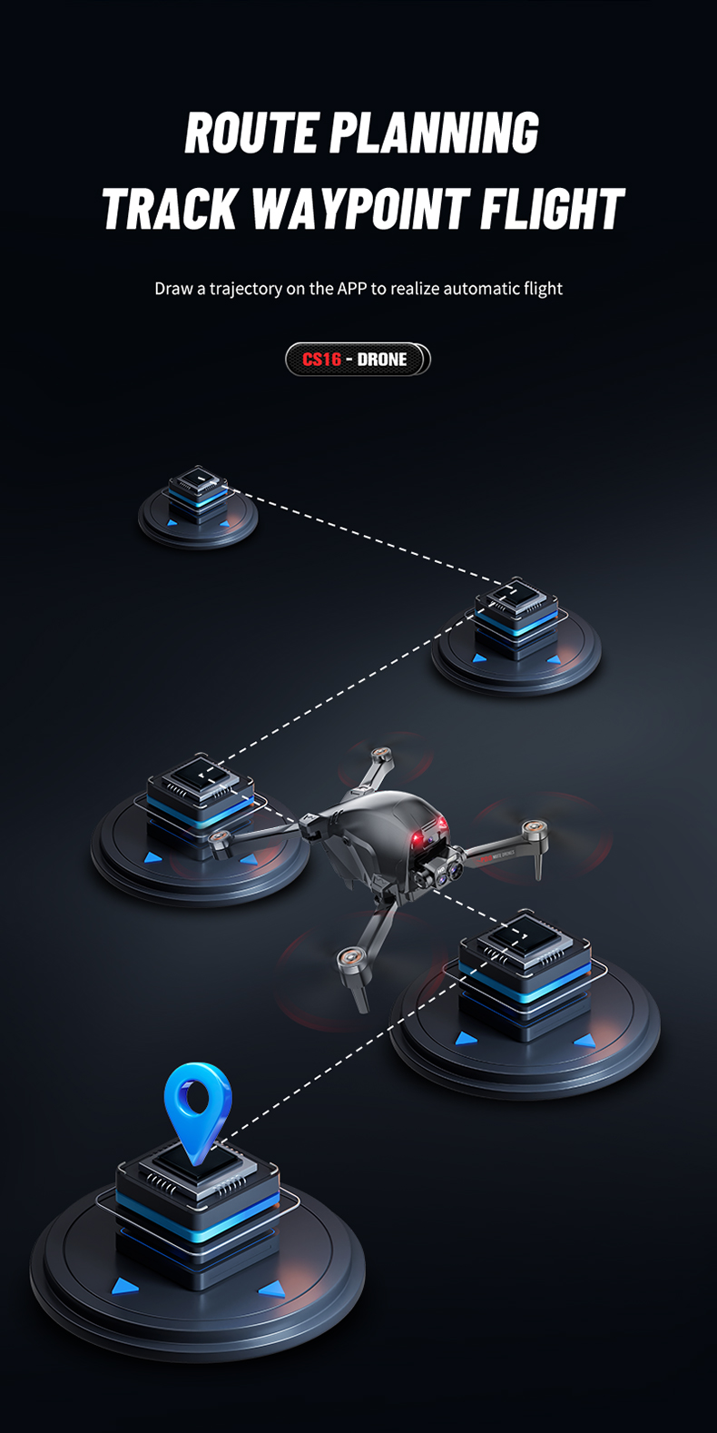 2024 W14HW Mini 4k Professional Brushless Drone Aerial Photography with Optical Flow Positioning and Obstacle Avoidance