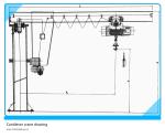 BBZ type 1t explosion-proof cantilever crane, lifting material cantilever crane,