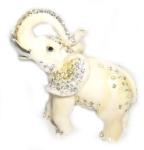 Elephant Metal Crystal Rhinestone Jewelry Box Trinket Boxes