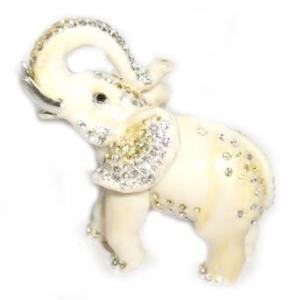 Quality Elephant Metal Crystal Rhinestone Jewelry Box Trinket Boxes wholesale