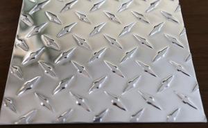 Quality Non Slip Alloy Checker Plate , Diamond Aluminum Sheet For Construction Decoration wholesale
