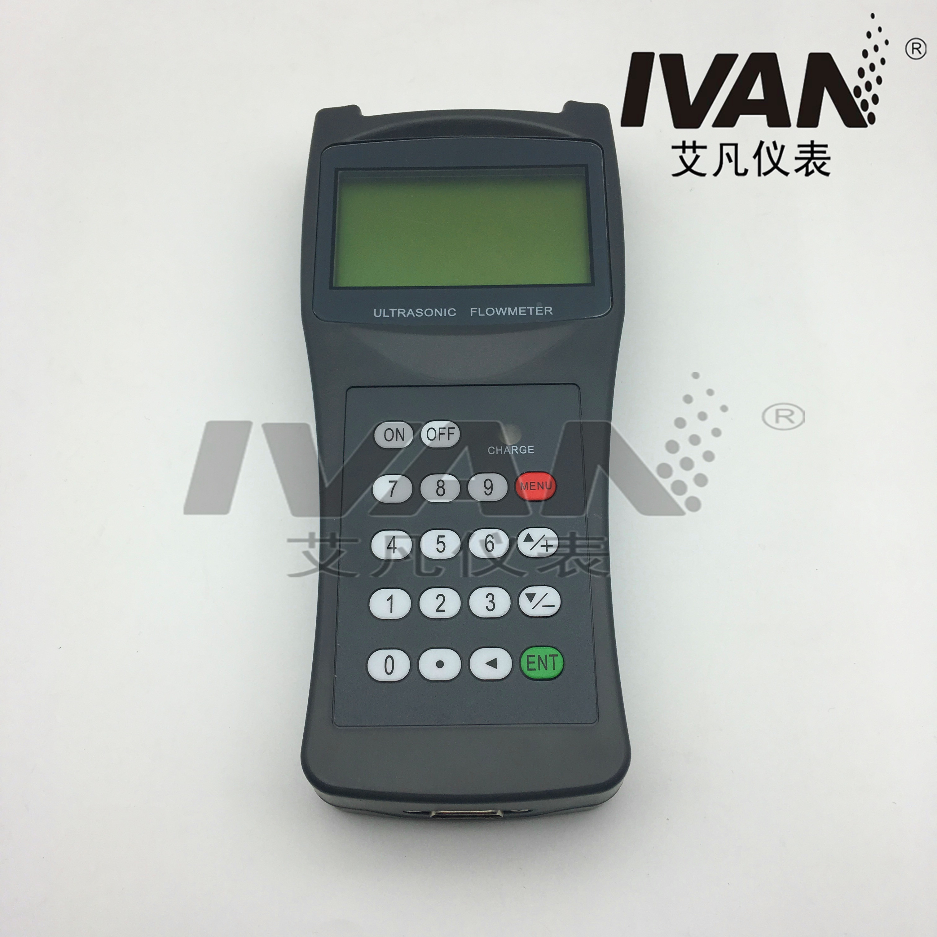 Hand Held Hydraulic Flow Meter Ultrasonic Flowmeter with 7-digit Totalizer and Charger