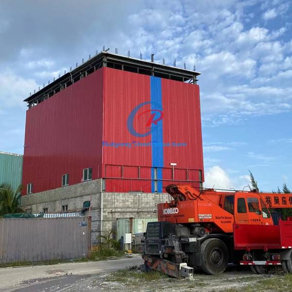 Commercial Prefabricated High Rise Buildings , Steel Frame Structure Building