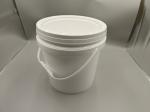 Series 5 Plastic Round Buckets white,tangerine 4L