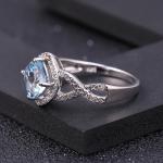 Cushion Lab Diamond Jewelry Lab Created Blue Diamond Engagement Rings
