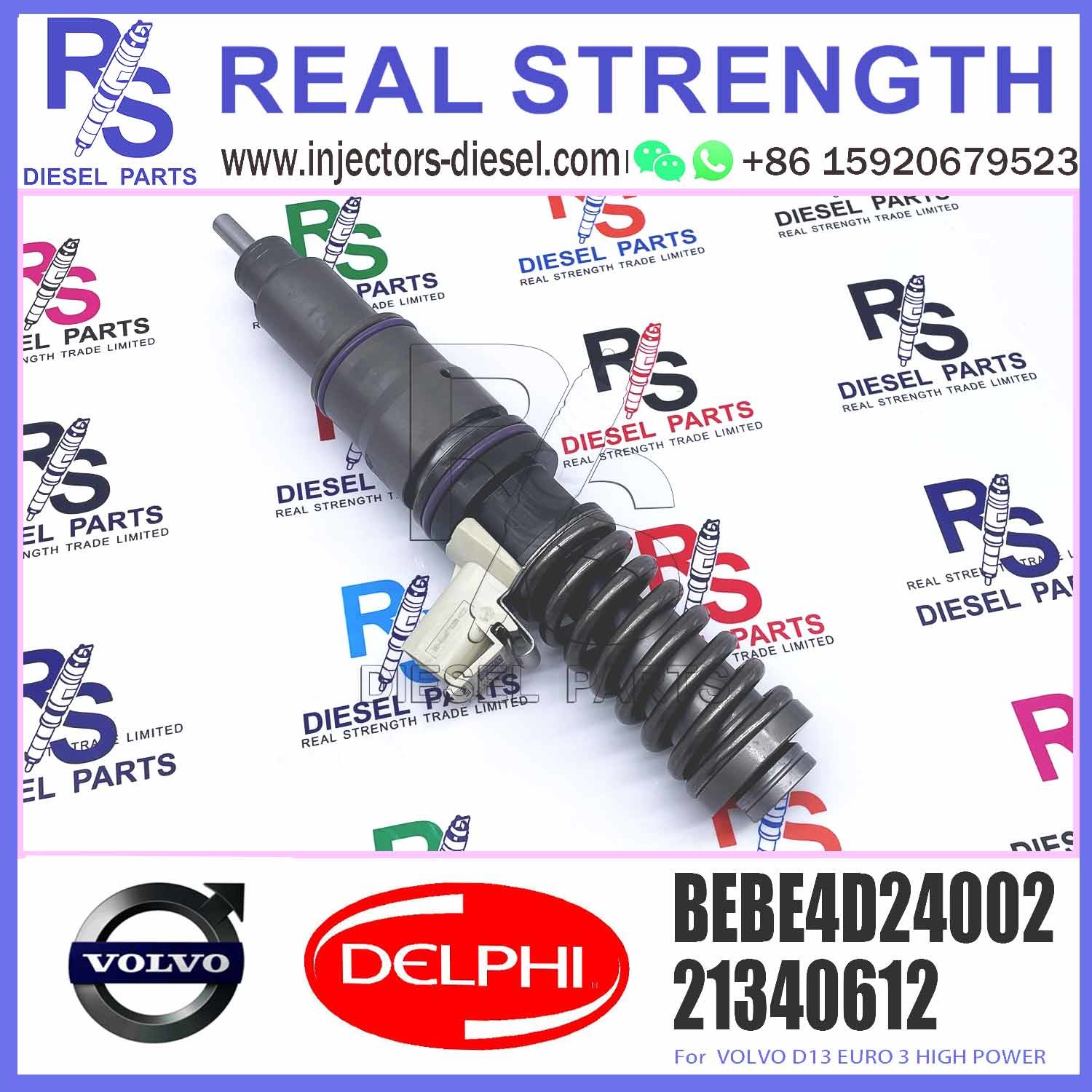 New Diesel Fuel Injector 21371673 For V-O-L-V 21371673 21340612 BEBE4D24002 D13A D13D Euro 3 FH12 engine