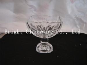 Quality new design ice cream glass cup, glass ice cream bowl wholesale