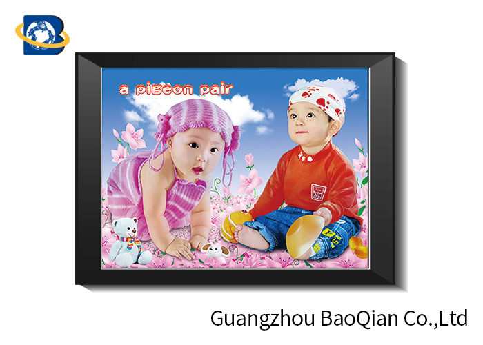 PET 0.65 Mm 5D Pictures With Frame , 3D Deep Effect Lenticular Photo Printing
