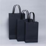 Customized Logo Black Luxury Shopping Gift Paper Bag With Handle with Flexo