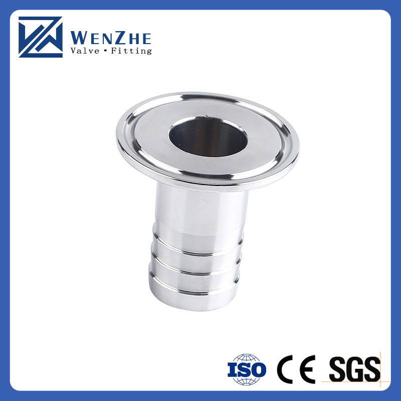 Sanitary 304 316L Stainless Steel Tri Clamp Hose Ferrule Fitting with Round Head Code