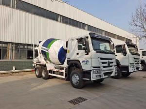 Quality HOWO SINOTRUK Concrete Mixer Truck 371HP White Euro II ZZ1257N3841W wholesale