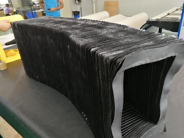 high quality bellows protect cover made by fiber cloth for bridge type CNC