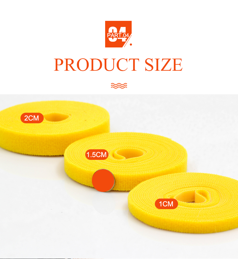 Custom size Colorful Hook and Loop Nylon Fabric Fastener DIY Craft Sup Self Adhesive Tape