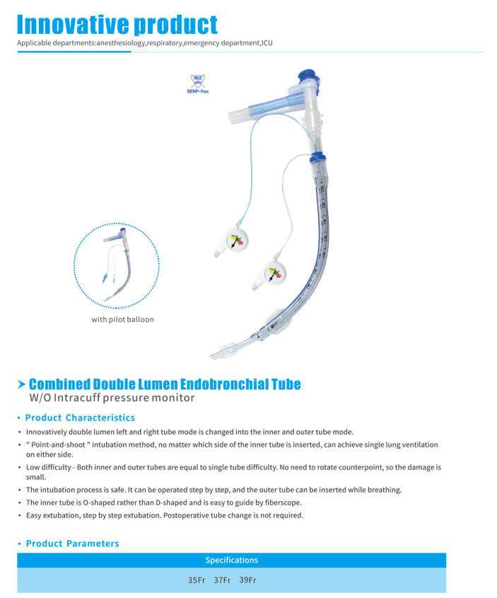 Innovatively Endobronchial Tubes With Pilot Balloon 35fr